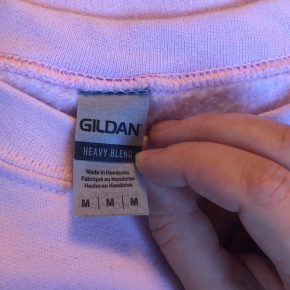 Wine pun crewneck sweatshirt, Gildan, pink, size medium - Picture 7 of 10